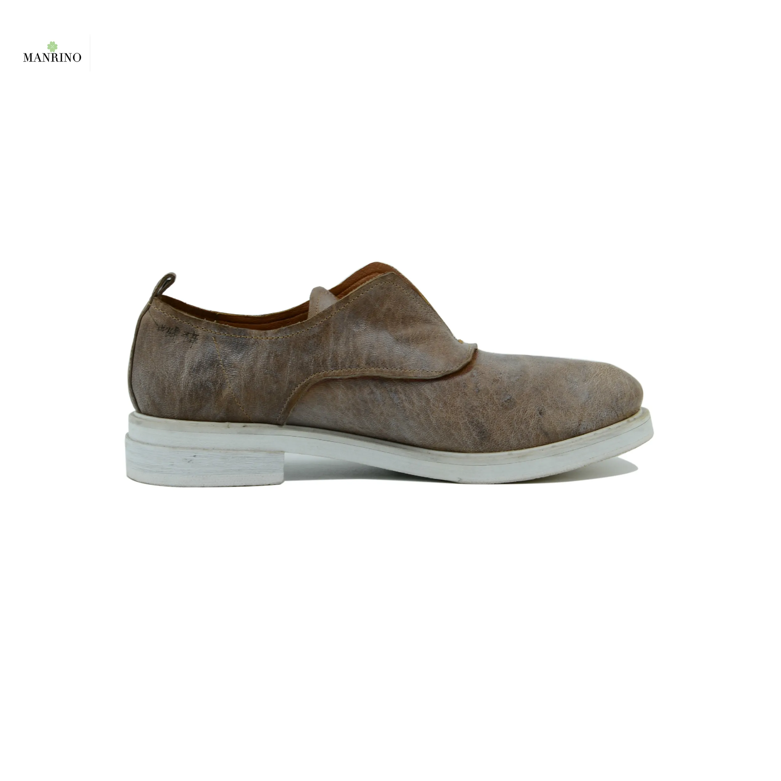 
MANRINO 0118 Wrestling Sheep Leather Material Handmade High End Women Causal Leather Shoe Models Chengdu Factory 