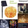 Solar Powered Christmas light 72 Ft 150 LED Copper Wire Fairy String Lights