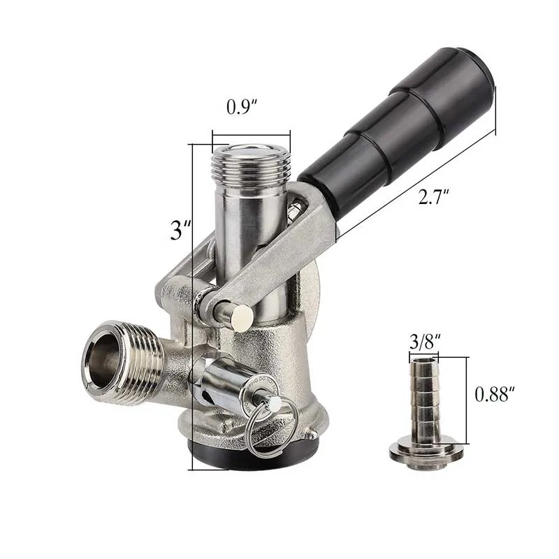 Sankey D Type Kegerator,D Tap With Stainless Steel Probe,Keg Coupler D