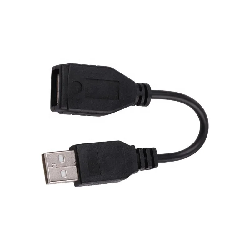 

Factory wholesale 60mm extension cable USB 2.0 Cable AM to AF, Black