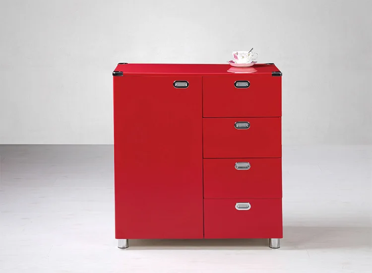 White simple design home kitchen dining room living room entryway storage cabinet wooden side cabinet modern 