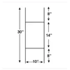 9 Gauge Galvanized 10" x 30" H Frame Wire Stakes Yard Sign Stakes