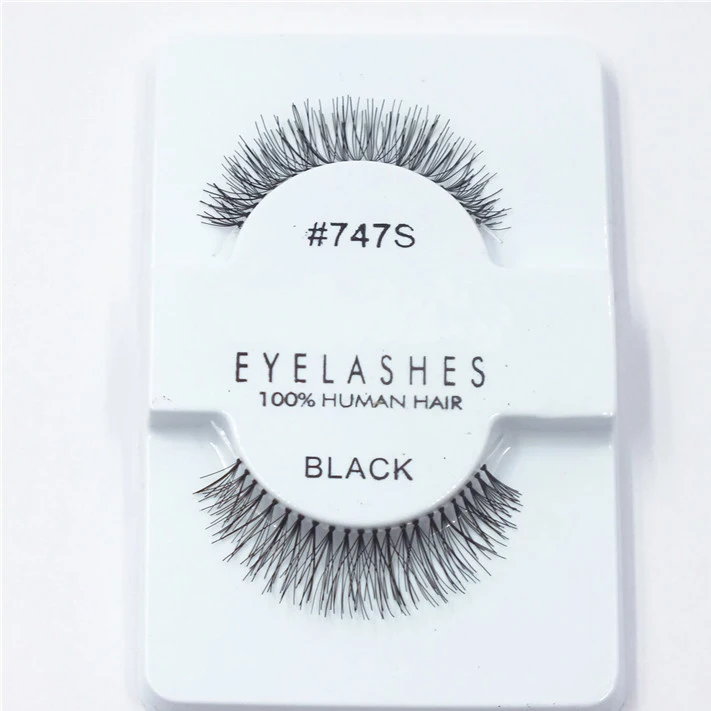 

Classic False Eyelashes Transparent Band Silk Lashes 747S/M/L, Black