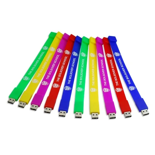 YUQI Bracelet usb memory drive 4gb 8gb logo custom silicone wrist band usb flash 16gb 32gb 64gb pendrive - ANKUX.COM