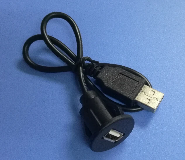 30cm In Car Usb 2.0 Flush Mount Socket Extension Lead Cable Input