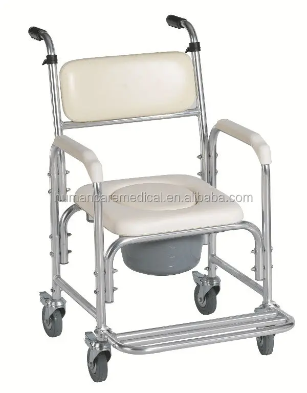 
Wholesale CE certificated shower seat toilet wheelchair with wheel 
