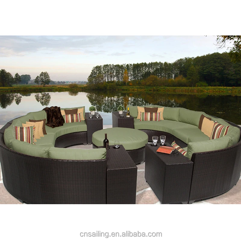 All Weather Garden Round Rattan Outdoor Bed Swing Wicker Round Rattan Outdoor Bed Swing