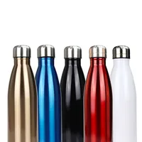 

2019 Popular Powder Coated Double Wall SS Insulated Vacuum Flask Water Bottles With Custom Logo 500ml/17oz