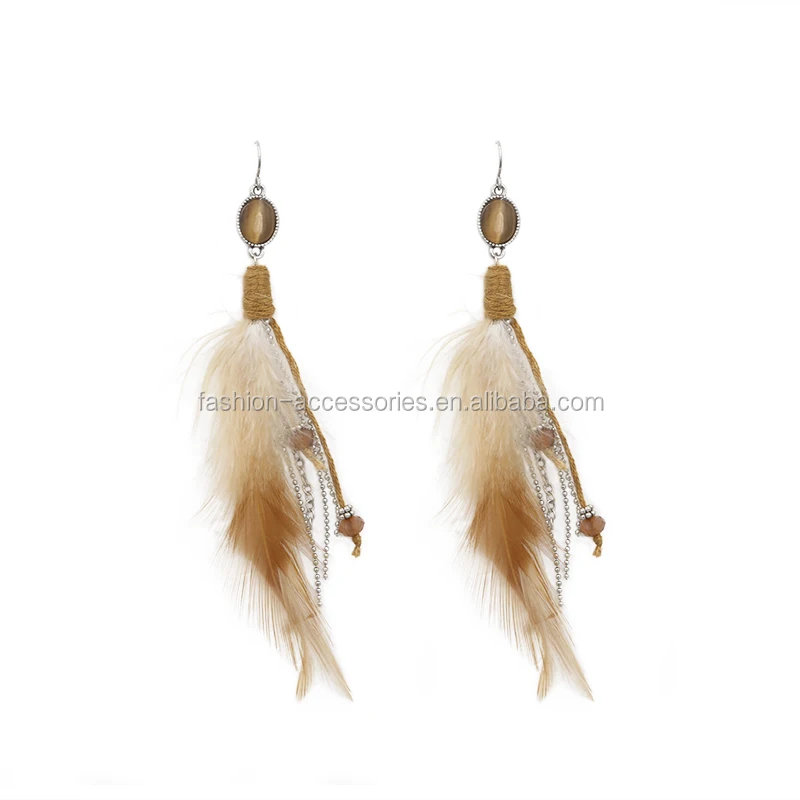 

Bohemia Women Acrylic Feather Drop Earrings