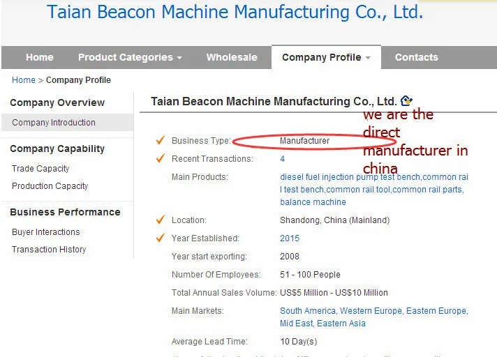 Newest Taian Beacon Auto Repair Equipment Diesel Injector Calibration