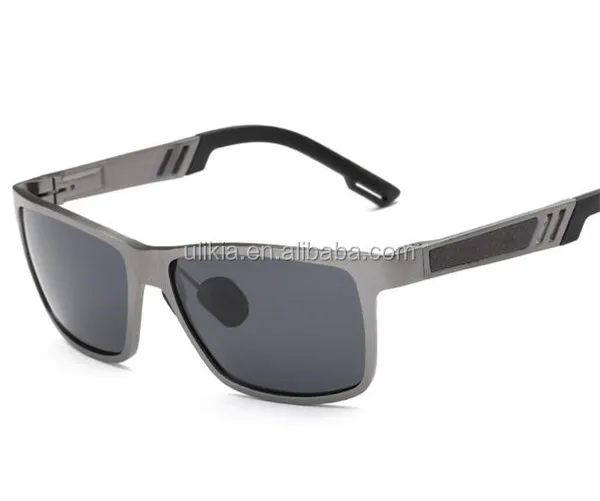 

Men's Polarized Square Style Sunglasses Silver Black Blue Sport Shades