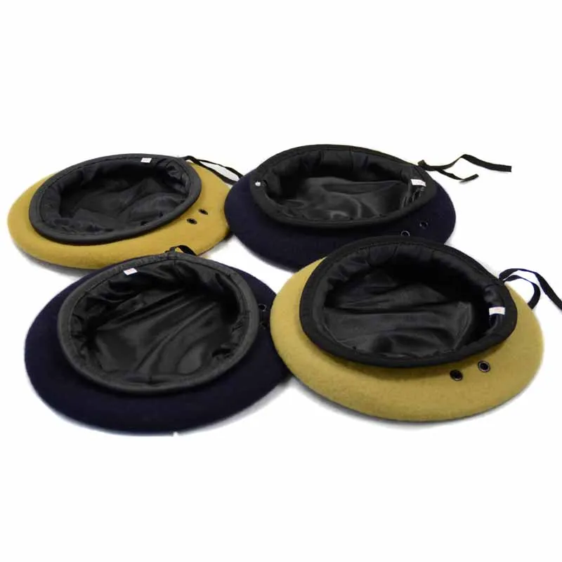 
100% wool black cheap military beret 