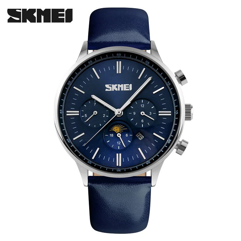 

skmei waterproof watches men Top Luxury brand Skmei 9117 Lovers watch latest new design genuine leather band skmei Reloj watch