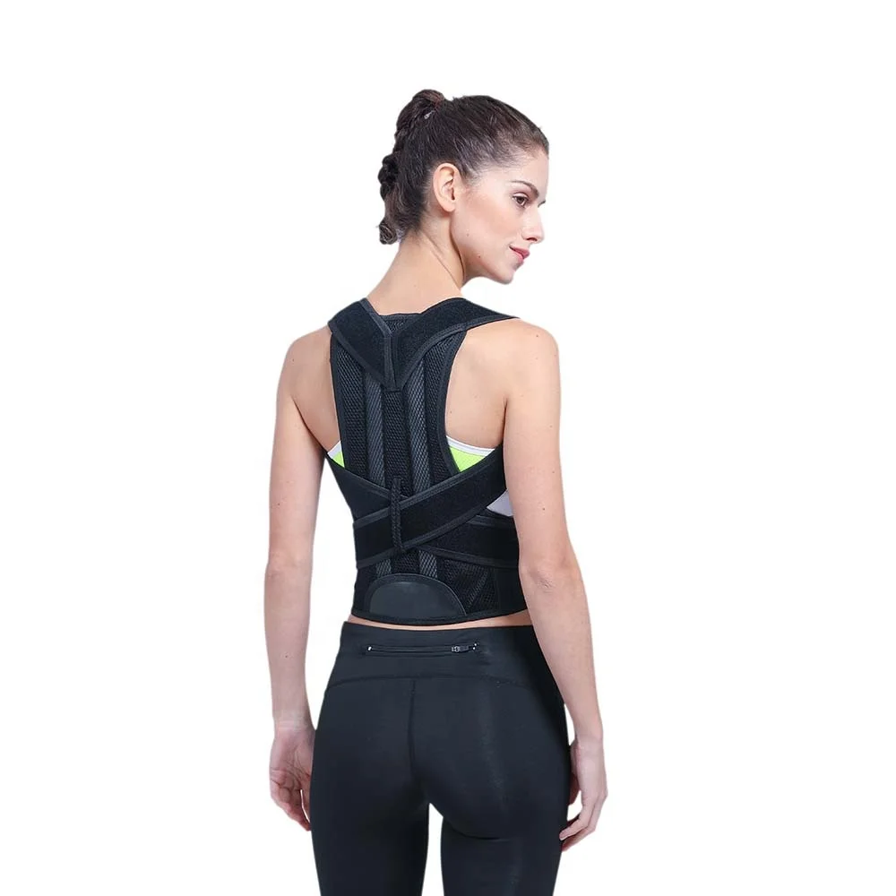 

Deluxe Full Black back braces to correct posture With Therapeutic Effect