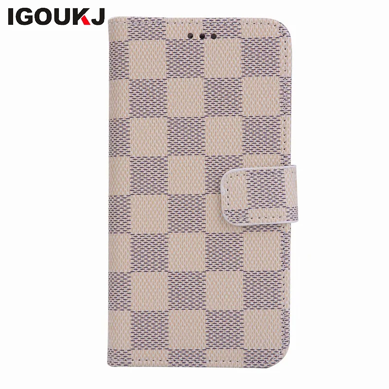 

Free shipping Factory PU leather Plaid printing smartphone cover for iphone X cellphone accessories for iphone9 9plus phone case