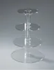 Hot Sale 4 Tier Round Acrylic Wedding Cake Stand Clear Acrylic Cupcake Display Stand Perspex Cake Stand