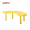 Customize light children reading writing kidney shape plastic half moon table