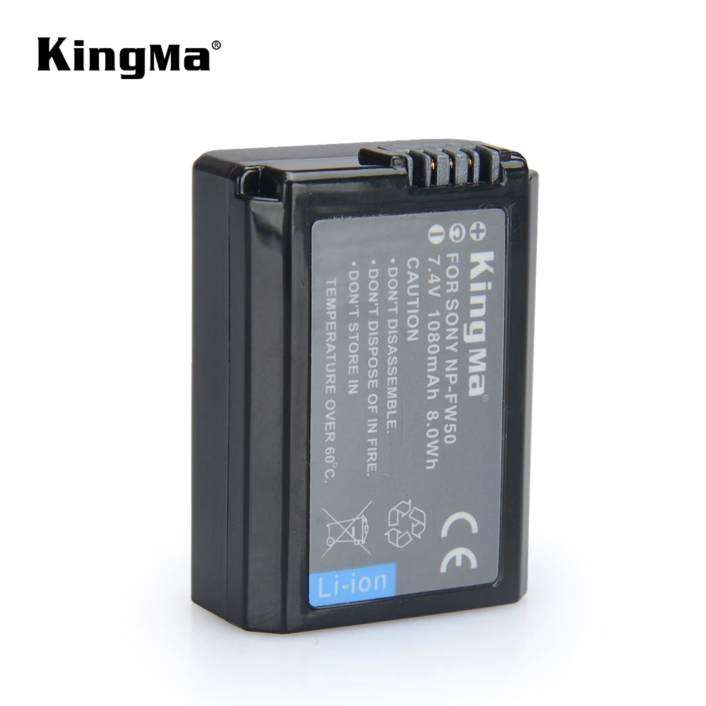 

KingMa replacement NP-FW50 camera battery for Sony A6000 A6500 A6300 A7 A7II A7SII A7S A7S2 A7R A7R2 A7RII A55 A5100 RX10