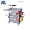 BET-37 Hospital equipment abs trolley emergency medical cart with drawers