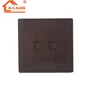 wooden color british tel computer socket outlet made in china