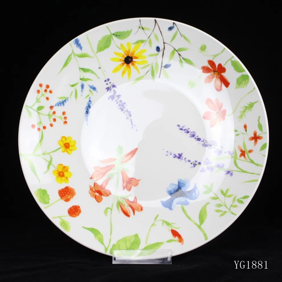 18 Piece Crockery Dinnerware Set Porcelain,Spring Garden Flower Design