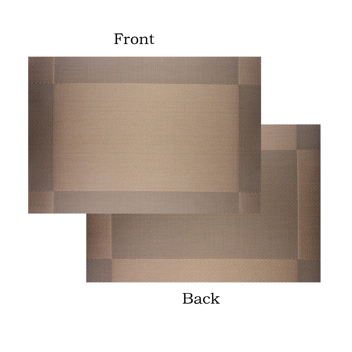 Luxury Placemats Gold Sliver Brown Color Place Mat Plastic Vinyl Woven