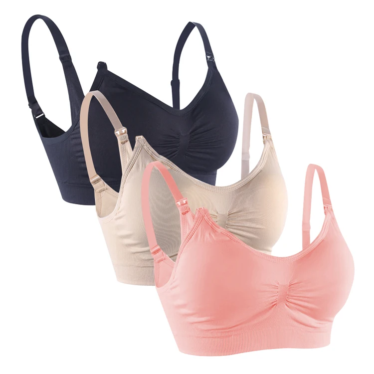 

Big Sale Comfortable Three Piece Non-Slip Straps Women Sexy Nursing Bra, As shown
