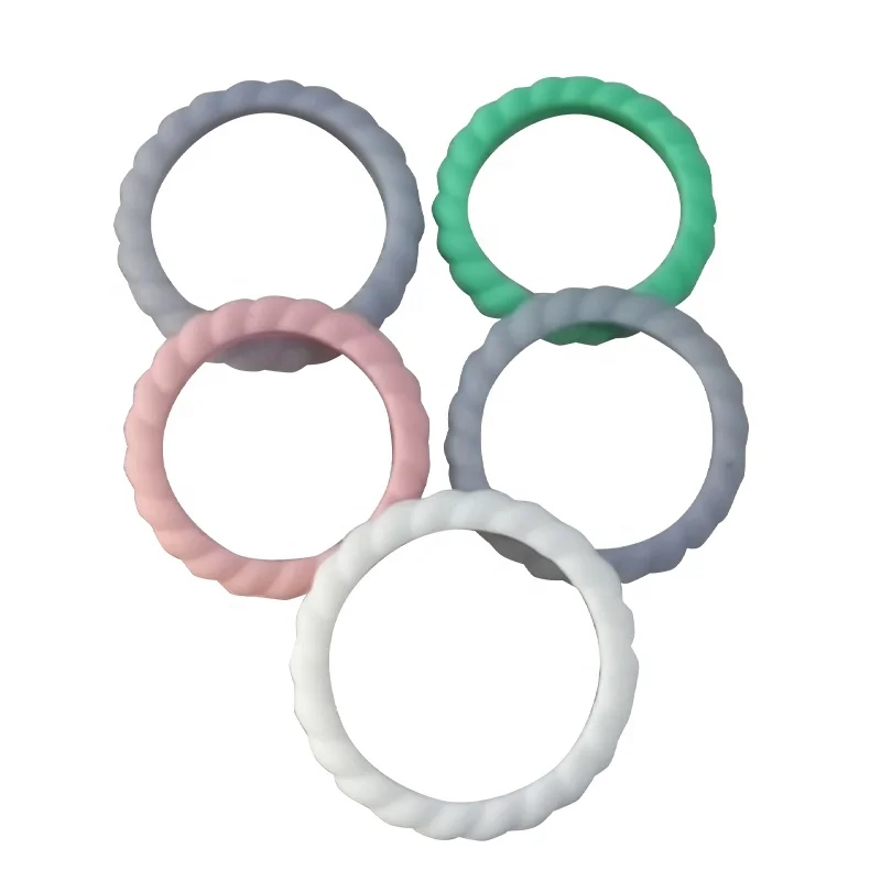 

Braid Hypoallergenic Silicone Rubber Flexible Ring Band Wedding Engagement Classical Thin Stackable Women Rings for Sport, Customized
