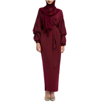  2021  Latest Islamic Clothing  Fashion  Puff Sleeve Soft 