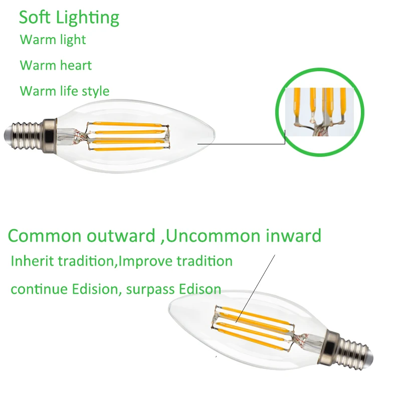 A60 Filament Led Light 4w 6w 8w 24v 12v 220v Led Bulb Buy A60 Led Filament Bulb,A60 Filament
