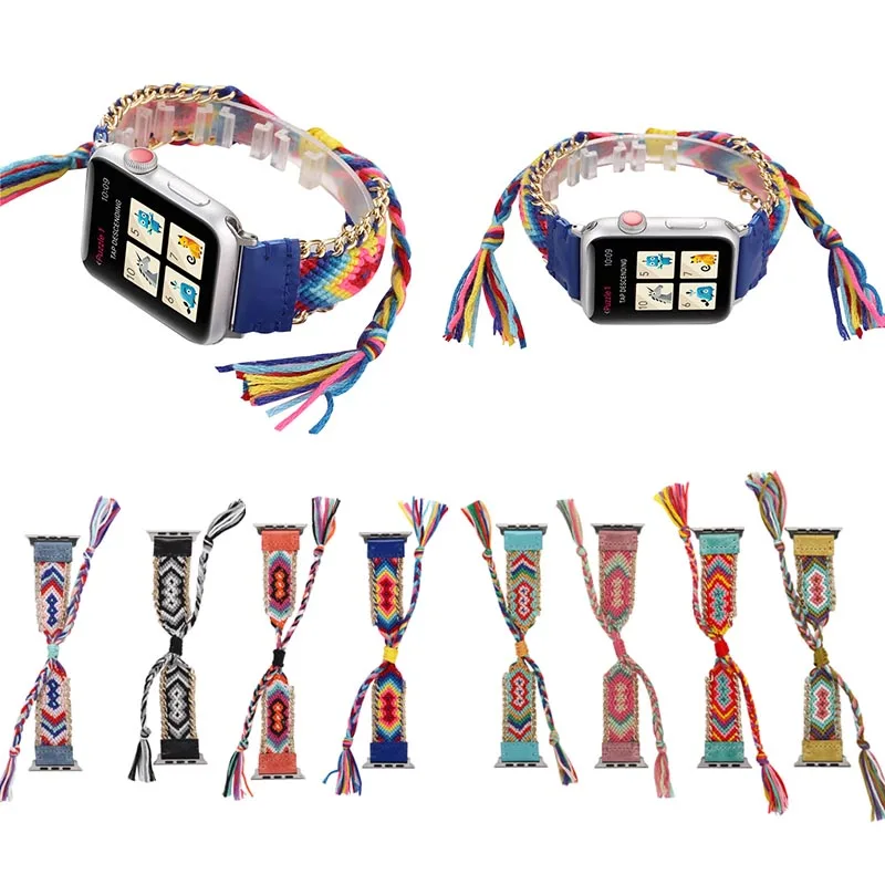 

Chinese Style New Nylon Weave Watch Band Strap For Apple Watch series 1 2 3 4, 8 colors