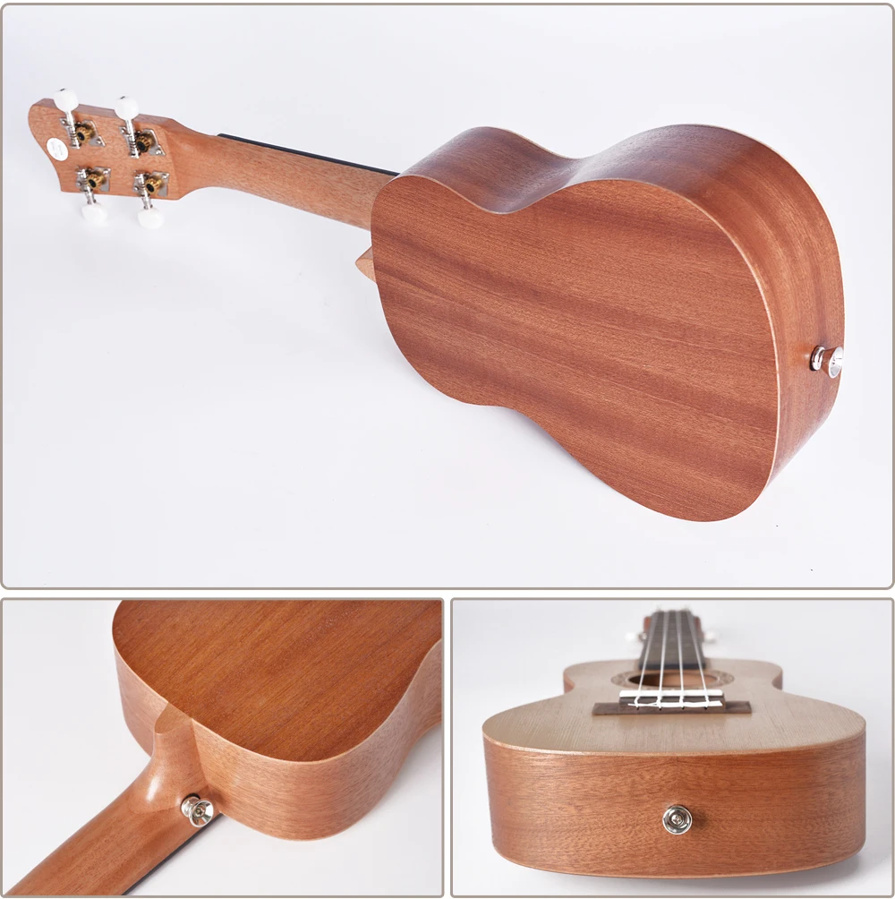 Amazon Order Custom Logo Ukulele No Binding Spruce Top 24 Concert