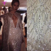 

High quality glitter sequin tulle lace fabric for garment glitter tulle lace fabric