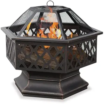 Wholesales Outdoor Large Fire Pit Fire Bowl With Chimney Garden