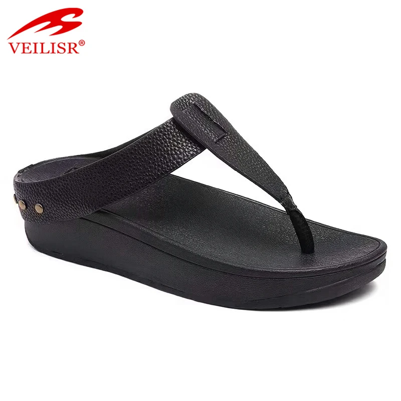 

Chancletas ladies PU strap slippers women wedge flip flops, Custom order any color in pantone is available