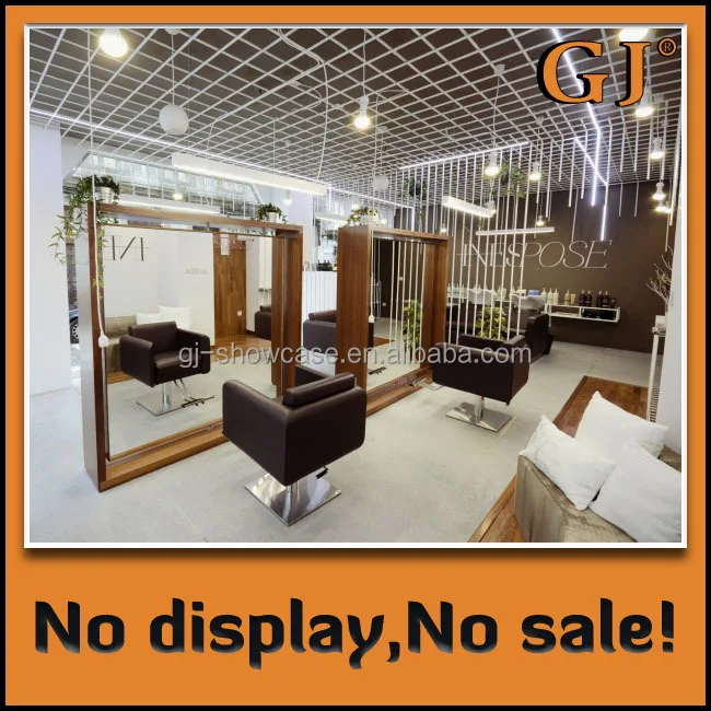 Fabbrica su ordine di vendita di legno di fascia alta dei capelli ... Salon interiors tende di lusso