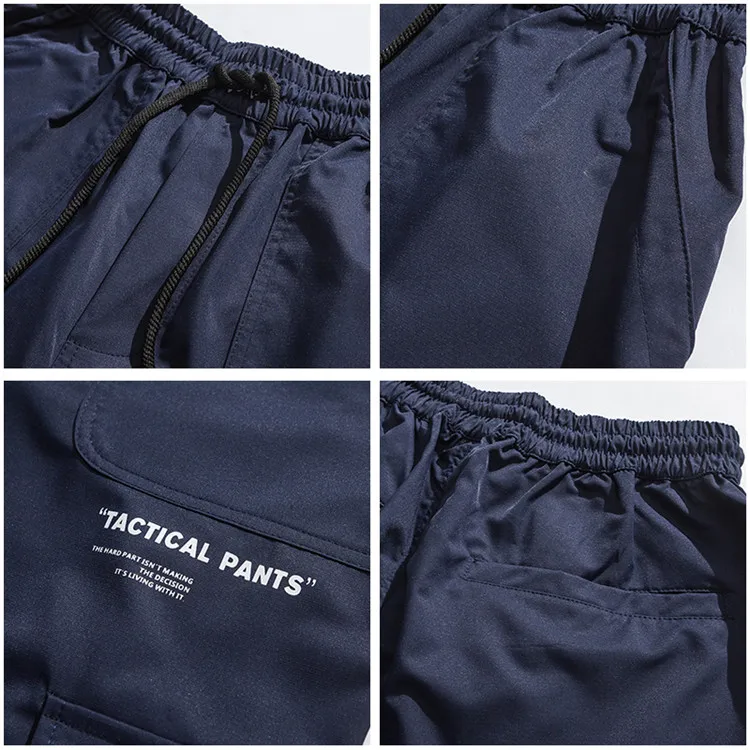 Oem Streetwear Multi Pockets 100% Polyester Logo Printed Mens Baggy ...