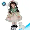 Cheap 18 inch porcelain girl doll with plush sheep toy wholesale porcelain doll
