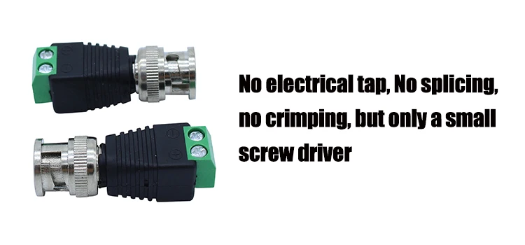 Balun BNC connector for cctv