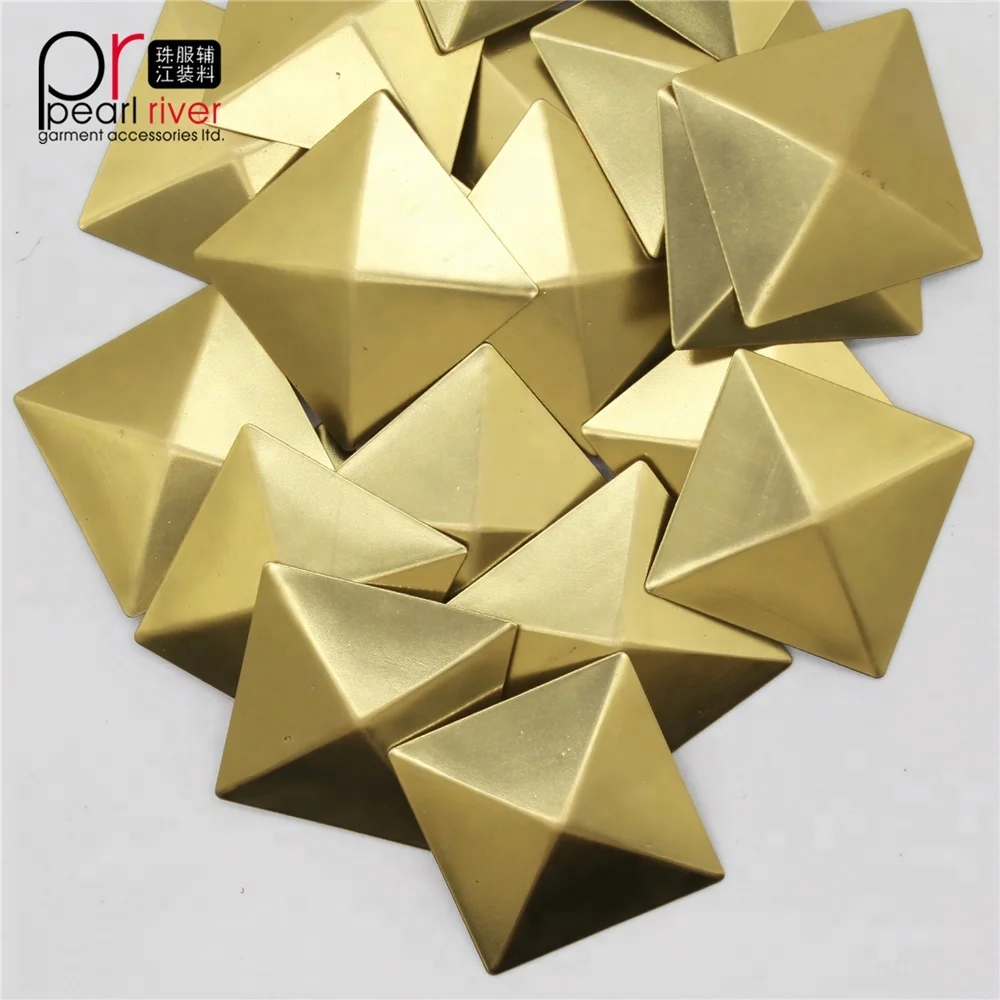 

25mm gold color iron on convex hotfix nailhead studs for garments decoration, Gold color /custom color