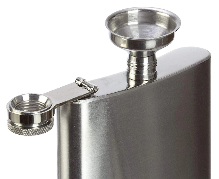 

8oz Mini Metal Pocket Stainless Steel Hip Flask Funnel Set