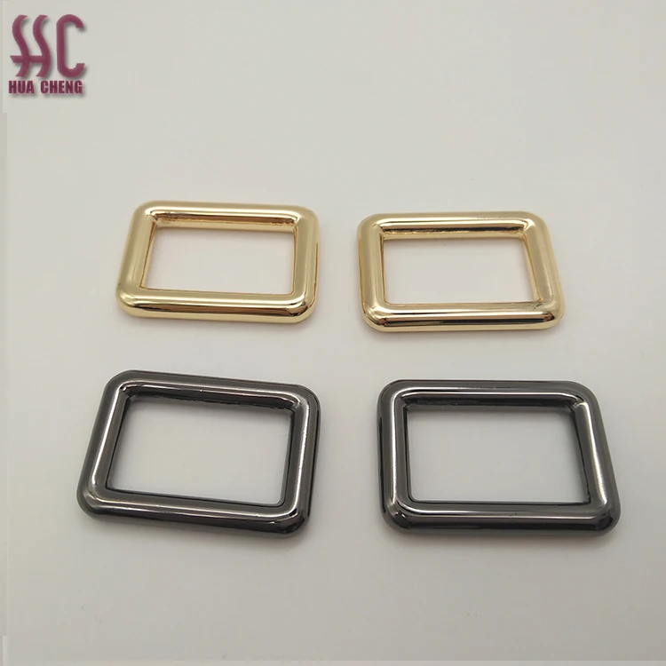 

Wholesale 25mm metal bag ring buckle handbag hardware metal square rings, Customized