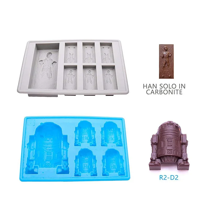 
Amazon Hot Selling Silicone Ice Cube Tray and Silicone Ice Maker Star Shape War for Chocolate Cake Mold 