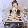 luxury rococo white french style Dining Sets Furniture solid wood carved dining 2.5m long dining table with 8-10 chairs