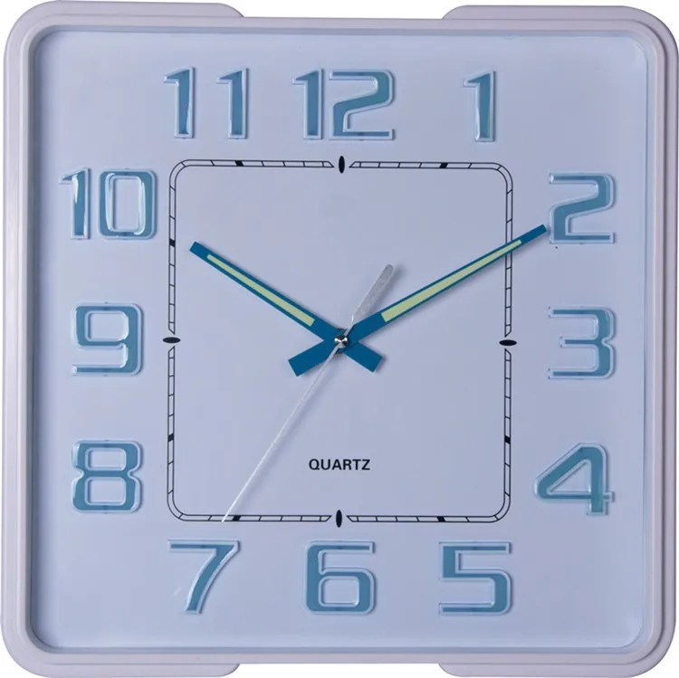 Analog Luminous 3d Hands And Numbers Wall Clock Night Glowing Wall