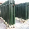 Three notches plate green painted T fence post