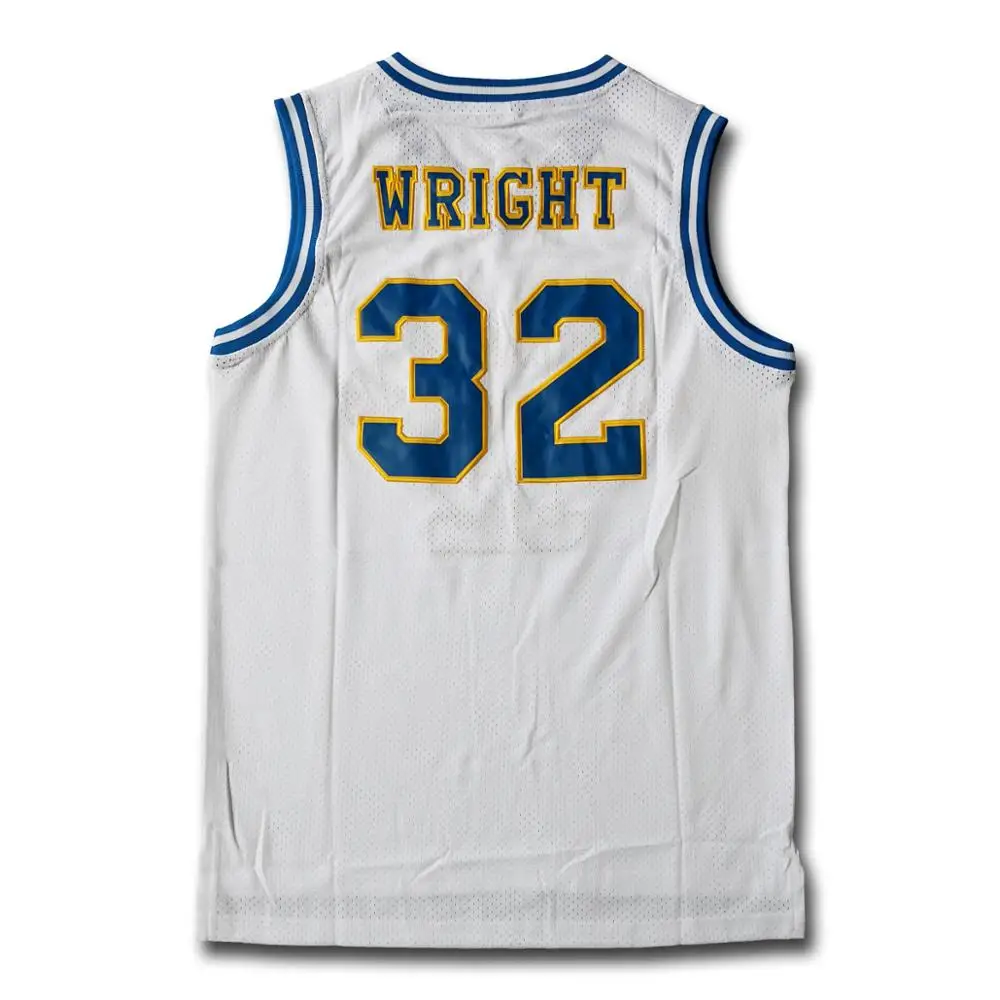 

Wright #32 High School White Basketball Jersey, N/a