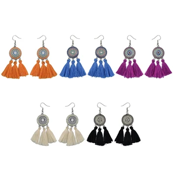 Fashion Earring Silver Alloy Drop Silk Thread Jhumka Design Fashion Earring Silver Alloy Drop Silk Thread Jhumka Design