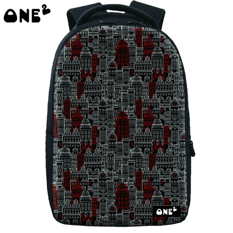 

ONE2 design building laptop canvas backpack bag for teenage girls, Customized