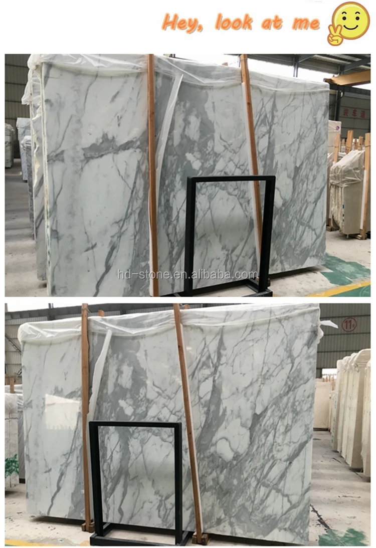 Italian Statuarietto Venato Marble Slab Decor Stone White Marble